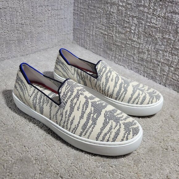Rothy's The Sneaker Maritime Tiger Stripes Slip On Shoes Women's Multiple Sizes - Picture 12 of 16